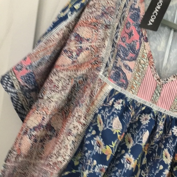 Noracora, Cotton Multicolored, short sleeve, Blouse. NWT - Picture 2 of 7